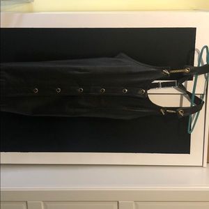 Black Damier Leather Dress